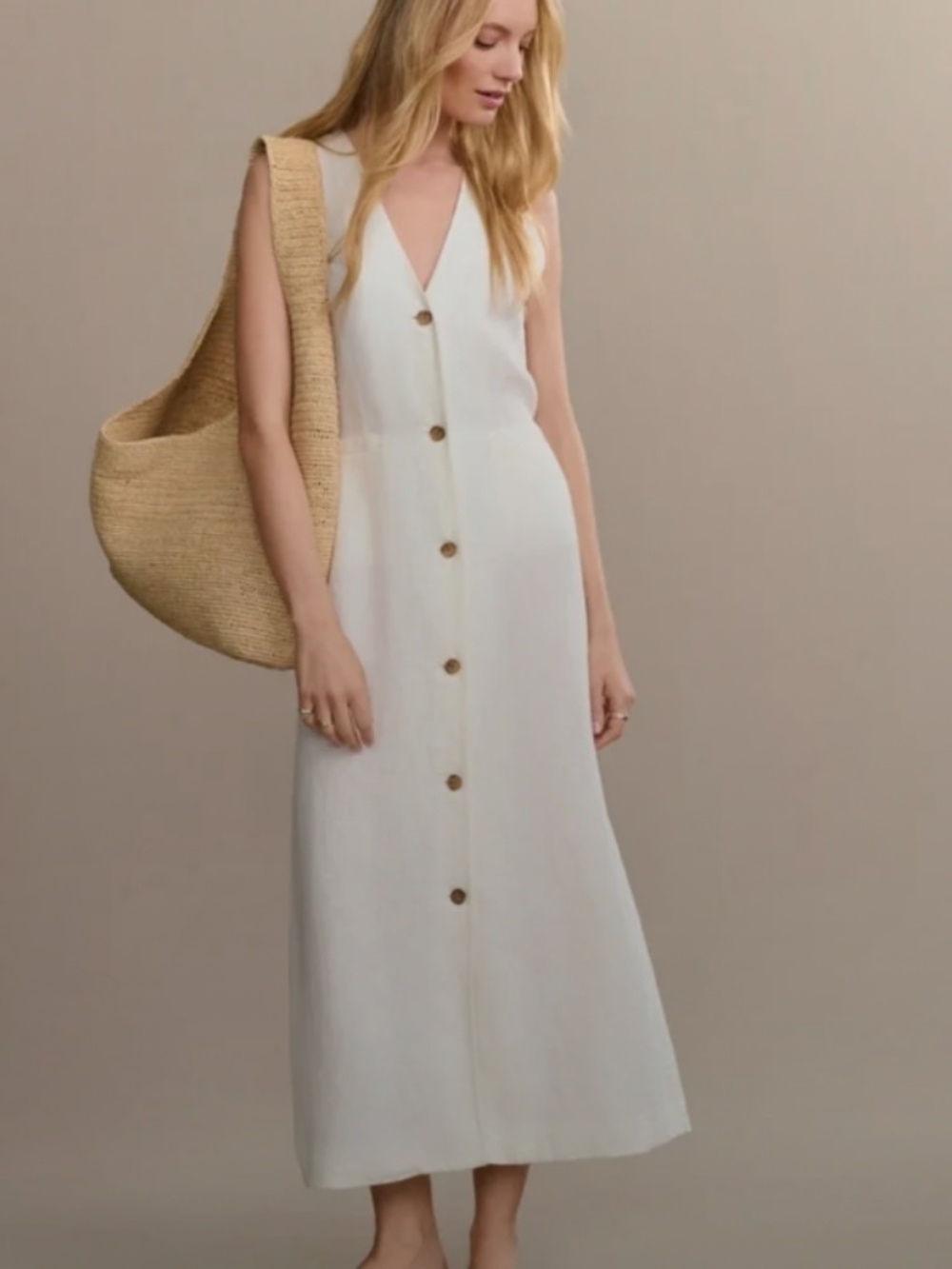 JENNI KAYNE CALLAN DRESS, IVORY, SMALL